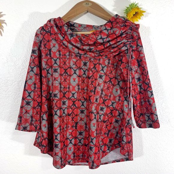 Ruby Rd. Tye Dye Cowl Neck Tassel Knit Sweater Size Small Women’s - Picture 1 of 10